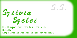 szilvia szelei business card